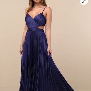 Lulu's Deep Blue Maxi Dress
